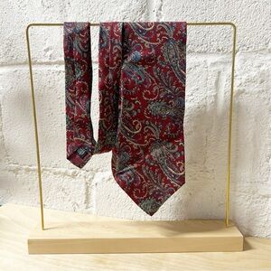 Christian Dior Monsieur Red Paisley Silk Tie Vintage Necktie